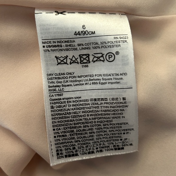 Banana Republic Jaquard Frayed Hem Dress (black and cream) Size 6 - Picture 5 of 7